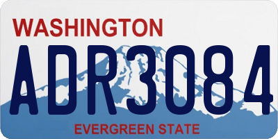 WA license plate ADR3084