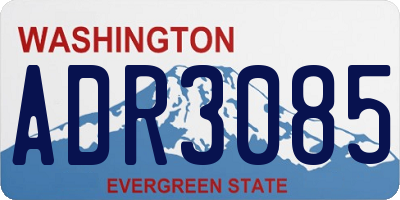 WA license plate ADR3085