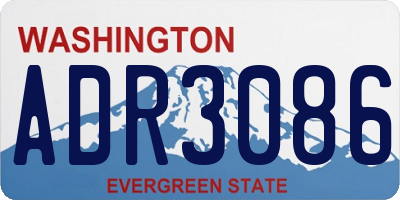 WA license plate ADR3086