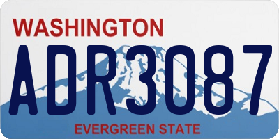 WA license plate ADR3087