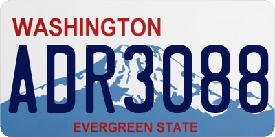 WA license plate ADR3088