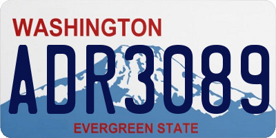 WA license plate ADR3089