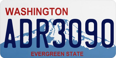 WA license plate ADR3090