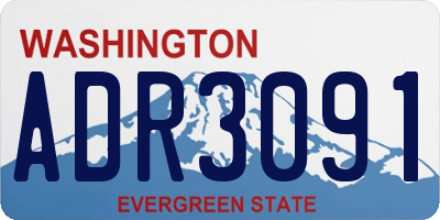 WA license plate ADR3091