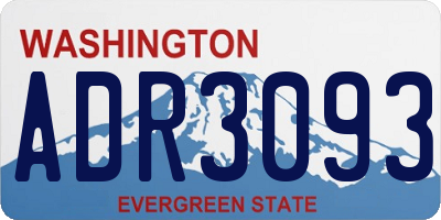 WA license plate ADR3093