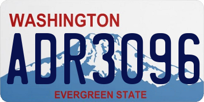 WA license plate ADR3096