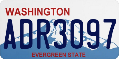 WA license plate ADR3097