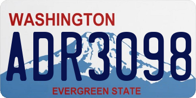 WA license plate ADR3098