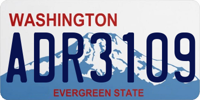 WA license plate ADR3109