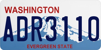 WA license plate ADR3110