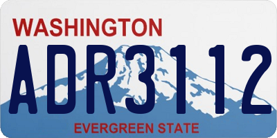 WA license plate ADR3112