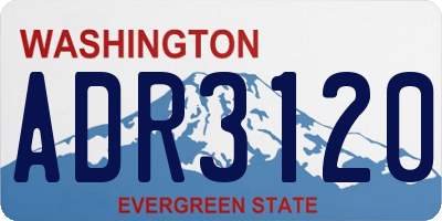 WA license plate ADR3120