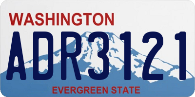 WA license plate ADR3121