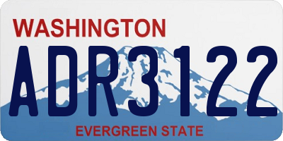 WA license plate ADR3122