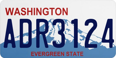 WA license plate ADR3124