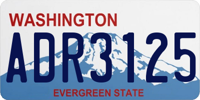 WA license plate ADR3125
