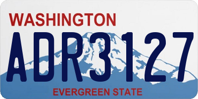 WA license plate ADR3127