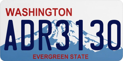 WA license plate ADR3130