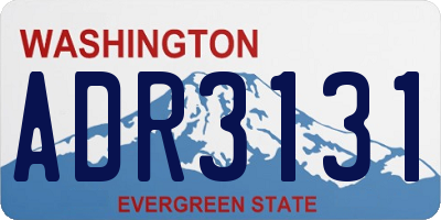 WA license plate ADR3131