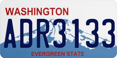 WA license plate ADR3133