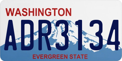 WA license plate ADR3134