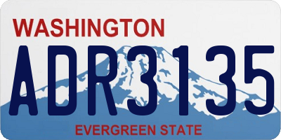 WA license plate ADR3135