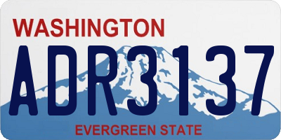 WA license plate ADR3137