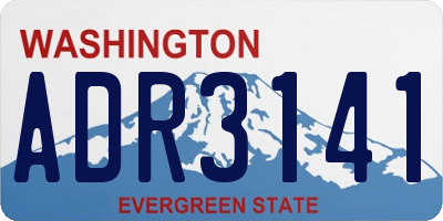 WA license plate ADR3141