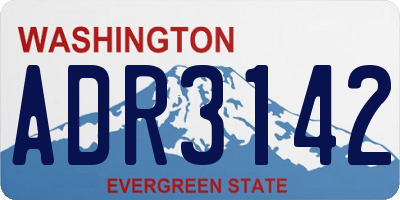WA license plate ADR3142