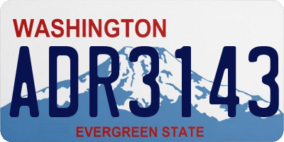 WA license plate ADR3143