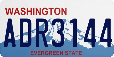 WA license plate ADR3144