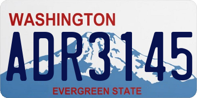 WA license plate ADR3145