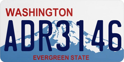 WA license plate ADR3146