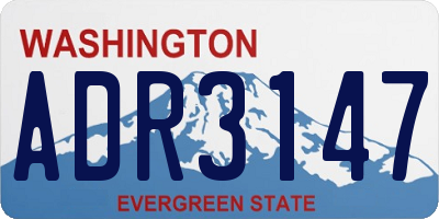 WA license plate ADR3147