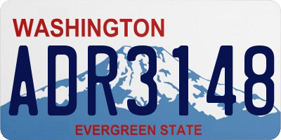 WA license plate ADR3148