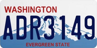 WA license plate ADR3149