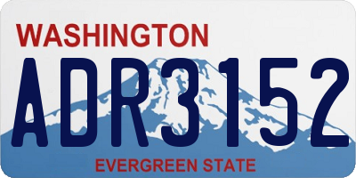 WA license plate ADR3152