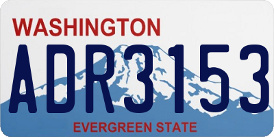 WA license plate ADR3153