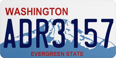 WA license plate ADR3157