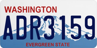 WA license plate ADR3159