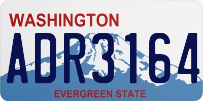 WA license plate ADR3164