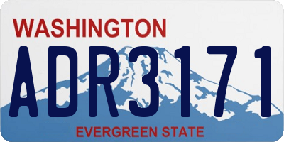 WA license plate ADR3171