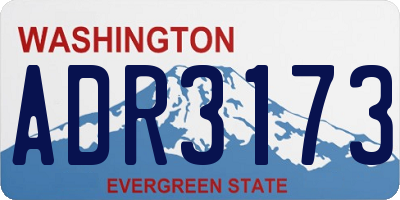 WA license plate ADR3173