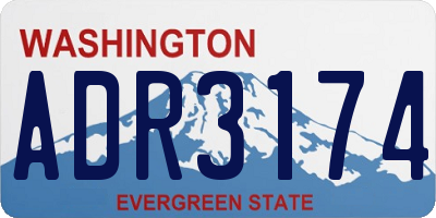 WA license plate ADR3174