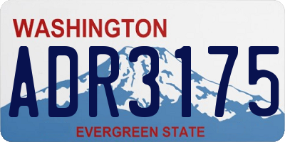 WA license plate ADR3175