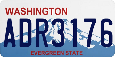 WA license plate ADR3176