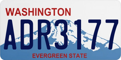 WA license plate ADR3177