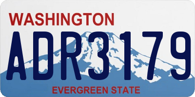 WA license plate ADR3179