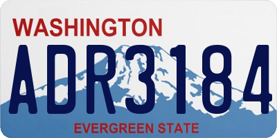 WA license plate ADR3184