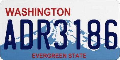 WA license plate ADR3186